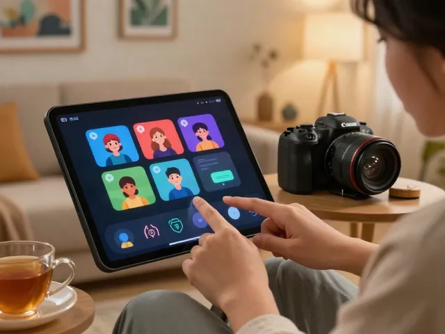 Engaging with AI companions at https://companion.crushon.ai/ in a cozy home setting with vibrant characters on screen.